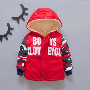 Giackets Boys Winter Coat 1-7T Kids Ostrewear Cashmere Caldo ispessimento della giacca con cappuccio per bambini per bambini per ragazzo Snow Coats Outweare