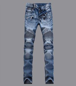 Jeans para homens Jeans Plus Size Design Jeans Moto Biker Faça a velhinha Sortla