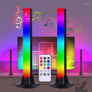 Lampade da tavolo da 2 pacchetti LED LED RGBIC LIGHT DECIVIZIONE DELLA CAMERA MUSICA MUSICA NOTTE MUSICA AMBIENT Pickup desktop per la TV PC GIOCO