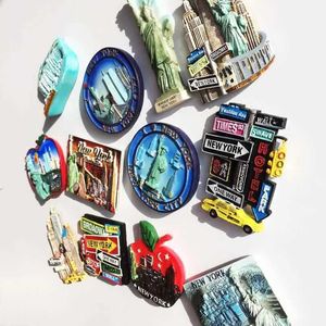 3pcsfridge Magnets Нью -Йорк Туристические сувенирные ремесла