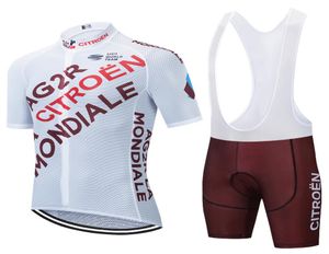 Cykeltröja Set 2021 Pro Team Män/kvinnor Kort ärm Cykelkläder andas MTB Cykling Uniform Bib Shorts Suit9375025