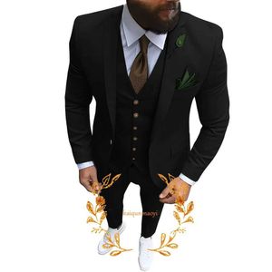 Men's Suits Blazers 2024 Mens Clothing Set Elegant Wedding Dress Groom Evening 3-piece of Jackets Pants and Vests Customized XS-5XL Q240507