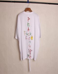 GD M.O.T.T.E Konser Peaceminusone Graffiti Yüz Gömlek Unisex T Shirt PMO Kayış Gömlek Üst Moda Tee X12143145850