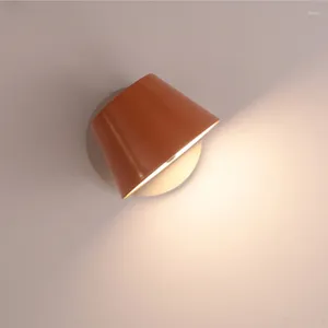 Wall Lamp 2024 Modern Colorful Simple LED Classic Nordic Bedside Living Room El Apartment Small