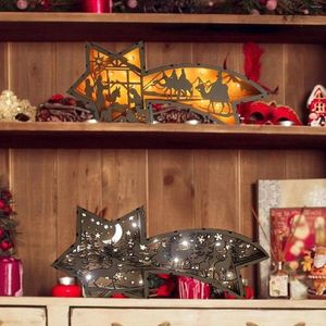 クリスマスの装飾木製のナイトライトギフト導入照明装飾イエスの町クリスマスの誕生クリスマス装飾