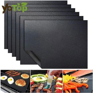 Accessori 0,2 mm Spesso PTFE PT MAT GRIGLIO 33*40 cm Baking BBQ Grill Mats Sheet Grill Foil Liner barbecue riutilizzabile BBQ riutilizzabile