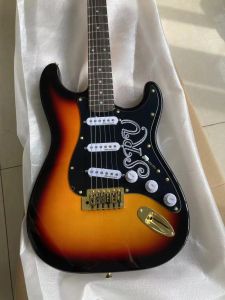 Guitar OEM SRV E -Gitarre Basswood Body Gold Hardware Schwarz Pick Guard Farbe Sunburst, kostenloser Versand