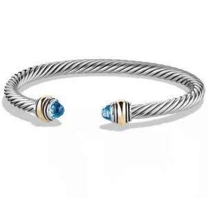DIY titanium women039s two color 18K gold plated stainls steel wire rope bracelet simple open Bracelet7938225