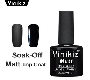 Yinikiz 2017 Base Top Base Color Preto Matte UV LED UV Mergulhe fora do polimento de gel