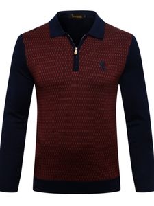 Men suéteres bilionários Coutura italiana Autumn e Winter Wool Pullover Zipper Sweater