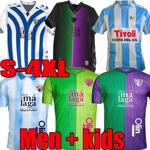 3XL 4XL 2023 2024 2025 Camiseta Malaga CF Soccer Jersey 120 Aniversario Remake Retro 23 24 25 Home Football Derts Men Kids Bustinza M. Juande Febas Alex Kit