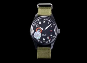 40mm Limited Edition Men Watch Navy Military Nato Strap Sapphire Black Ceramic Case Wristwatch Waterproof Automatic 327001 327002 5507103