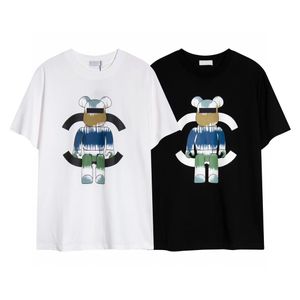 オートエディションレディースTシャツメンズTシャツフランスのファッション服2 cのレターロボットグラフィックプリントファッションコットンラウンドネックショートスリーブトップTシャツ