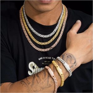 Pendant Necklaces Designer Necklace Cuban Link Chain For Men Women Plated Gold Sier Wide 12Mm 14Mm Moissanite Diamond Hip Hop Mens Jew Otoin