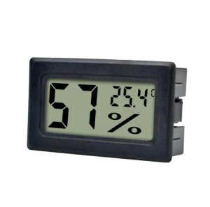 Updated Embedded Digital LCD Thermometer Hygrometer Temperature Humidity tester refrigerator Freezer Meter Monitor black white color 11 LL