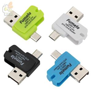 2in1 LEITOR DE CARTÃO DE CARTÃO UNIVERSAL MOLEPEL PC CARTRO MICRO USB OTG CARD LEITOR OTG TF SD MEMÓRIA FLASH Memória de boa qualidade Android OTG2581294