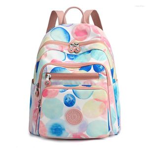 Skolväskor Kvinnor reser Bagpack Multi-Pockets For Teenage Girls Sweet Balloon Print High Quality Ryggsäckar SAC A DOS FEMME