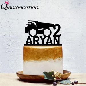 Festive Supplies Qianxiaozhen Personalized Car Happy Birthday Cake Topper Baby Shower Decoration Decorating Toppers