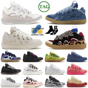 Moda de alta qualidade feminino masculino lavinss calcular sapatos de calfsks de luxo nappa hightops tênis plataforma couro extraordinário camurça tênis vermelho plano