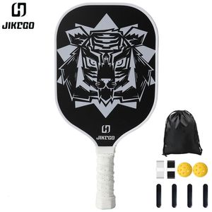 Jikego 3K Fibre Fibre Pickleball Paddle Zestaw 16 mm rakiety rakiety rakieta Profesjonalna okładka ołowiu 240508