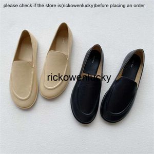 the row Small number The * ROW Lefu Shoes Super comfortable soft leather soft heel grandma shoes leather flat casual women's single shoes B8NL