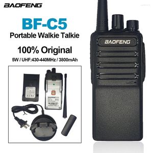 Walkie Talkie Baofeng BF-C5 Portable BFC5 Руководитель двухстороннего радиоприемника 5W 16CH 3800MAH UHF 430-440 МГц беспроводной межкомпонент