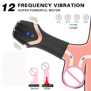 Toys glans eğitimi 12 frekans vibratör penis mastürbasyon bardağı usb şarj horoz büyütme pompa cihazı erotik seks oyuncak dükkanı erkekler için