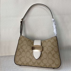 2024 Olay New Women's Fassionable and Cool Hobo Under -Arm Aging Spliced Shourdlebag Handbag 80％Factory Wholesale