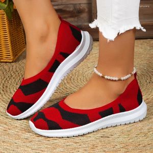 Casual Shoes for Women 2024 Slip On Flats Autumn Breattable Mesh Solft Sole bekväma damer Flat Walking