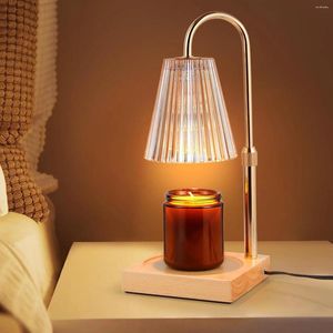 Bordslampor Design Sensory Melting Wax Candle Lamp Lamp Timed Dimning Fireless Warmer With Timer Scented