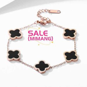 Original 1to1 Van C-A celebrity new Internet four leaf clover bracelet for women simple five flower Fritillaria good luck 18k gold VK6Q