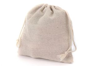 Small Muslin Drawstring Gift Bags Cotton Linen Vintage Jewelry Pouches Packaging Case Wedding Favor holder Many Sizes Jute Sacks C2561945