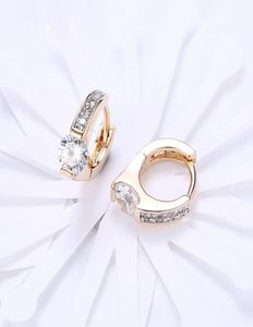 Jewelry Gold Earring 18k Yellow Solid Gold FilledPlated Trendy Hoop Earrings For Women Engagement Earring Gift5789930