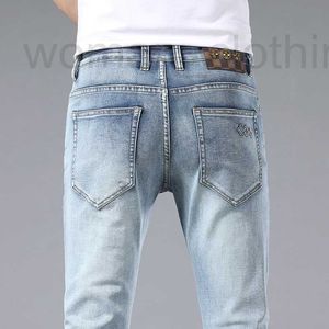 Men's Jeans Designer Spring/Summer Mens Jeans Straight Leg New Slim Fit Elastic Casual Versatile Pants BAG9