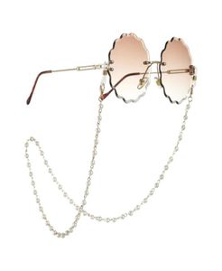 Whol -Fashion Lykette Schmuck Einfache Imitation Perlengläser Kette Hängende Nackenantigklas -Gurt Sonnenbrille Accessoires für 2432144