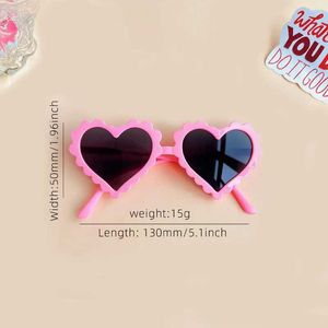 Sunglasses 2024 New Children Vintage Colors Wave Heart Sunglasses UV400 Fashion Outdoor Girls Boys Protection Sunglasses Kids Sun Glasses