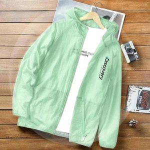 Jackets masculinos 2024 Moda Unissex Sun Protecting Rouped Capuz de manga comprida Pocket Jacket Bicycle Casat Running Running