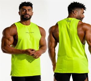 Letnia marka fajne fluorescencyjne kolory czołg top men stringer siłownia kulturystyka odzież Man fitness trening mięśni bez rękawów 2206016694713
