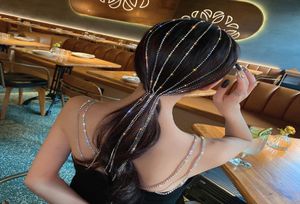 Brilhar shinestone fando para feminino com peste longo de cristal para festas de casamento para festa de cabelo acessórios de cabelo jóias8373615