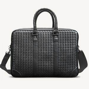 5a berühmte Marke Aktentasche Leder Handtasche für Männer einzelner Taschen Mode minimalistischer Stil High-End-Luxusmarke Laptop-Tasche A4 Magazine 2024 Neues Schwarz