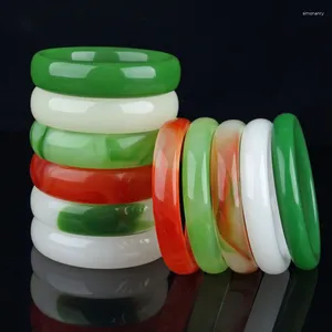 Bangle Taiwan Colorful Jade Bracelet Imitation Multi-Color Glass Green Floating Flower Jianghu Stall G