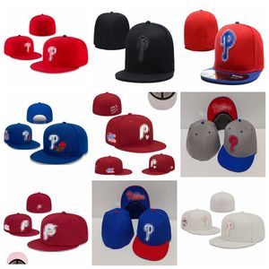 Phillieses- P Mektup Beyzbol Kapakları Unisex Sports Bone Hip Hop Golf Casquette Gorras Erkek Kadın Swag Yetişkin Tam Kapalı Fitted Hats