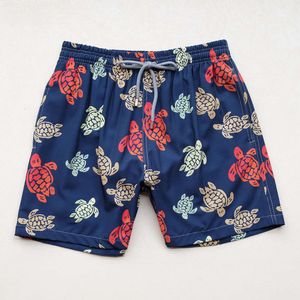 Vilebrequin Beach Spodnie dla mężczyzn Summer Elastic Szybkie suszenie wodoodporny żółw z szortami z siatki hurtowo z zagranicznymi towarami handlowymi 711