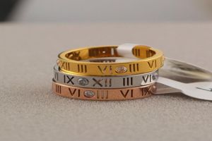 Корейская версия 18K Розового золота Римское цифровое кольцо с бриллиантовым кольцом мужчин и женщин Пара хвостовое кольцо ювелирные украшения целое 5319711