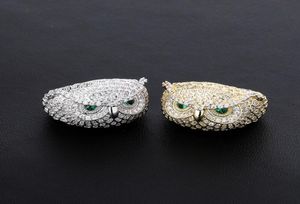 Iced out Owl Gold Ring Fashion Moda Menns Stones Anéis Hip Hop Jewelry5810465