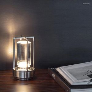 Lampy stołowe japońskie nowoczesne proste lampa biurka dotykowa ładowanie kreatywnego sypialni nocny bar restauracyjny atmosfera sens na zewnątrz światło nocne