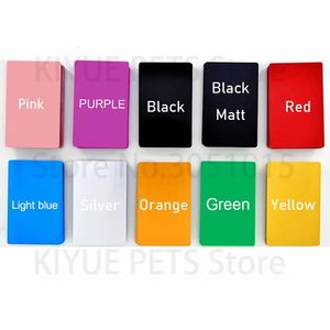 Wholesale 100Pcs Aluminum Business Cards Blanks Card For Customer Laser Engraving Dog ID Tag Pet DIY Gift 10 Colors 240508