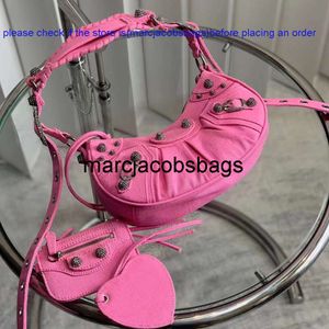 BAG BAG BALENCIAS Designer klasyczny luksurys Le Cagole Half Moon Bag tor Tote Women Motorcycle Expossed Mirror Denim torebka Crossbody Małe sprzęgło MT86