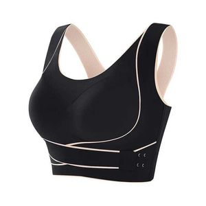 JC8D Active Unterwäsche Sport Bra Front Verstellbare Schnalle Wireless gepolstert Comfy Gym Yoga Unterwäsche Atmungsaktives Training Fitness Top Low Intensity Frauen D240508