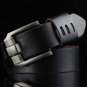 2018 New Fashion Best Quality Leather Mens Hollow Designer Belt Men Luxury Alloy Wideバックルベルト長さ110cm 3色341r